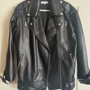 WeWoreWhat Black Leather Moto Jacket
